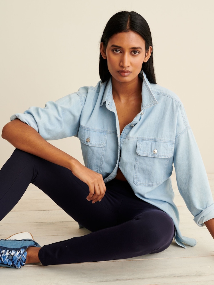 Azul marino - Leggings de punto roma - Imagen 1 de 5