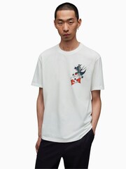 AllSaints White Pilot Crew Neck T-Shirt - Image 1 of 6