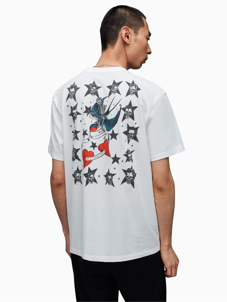 AllSaints White Pilot Crew Neck T-Shirt - Image 2 of 6