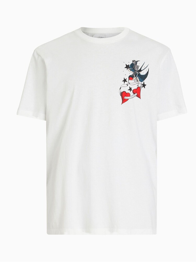 AllSaints White Pilot Crew Neck T-Shirt - Image 6 of 6