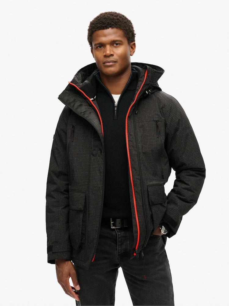 Superdry Black Ripstop Ultimate Windbreaker Jacket - Image 1 of 8