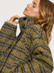 Anthropologie Green Lime Boucle Funnel-Neck Jacket - Image 2 of 2