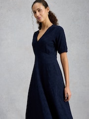 White Stuff Megan Embroidered Jersey Dress - Imagen 1 de 6