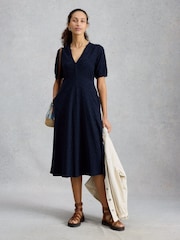 White Stuff Megan Embroidered Jersey Dress - Imagen 2 de 6