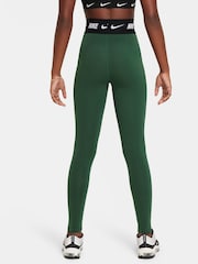 Nike Green Logo Tape High Waisted Leggings - Image 2 of 5