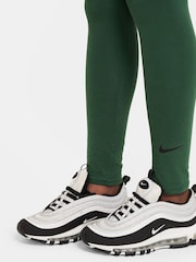 Nike Green Logo Tape High Waisted Leggings - Image 5 of 5
