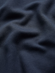 Navy Blue Regular Fit Jersey Cotton Rich Crew Sweatshirt - Image 6 of 7