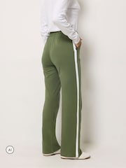 Long Tall Sally Green Contrast Cotton Wide Leg Joggers - Image 3 of 6