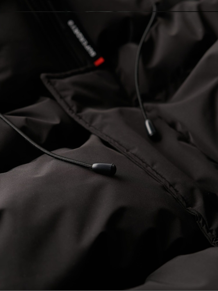 Superdry Black Hooded 5 Baffle Sports Puffer Jacket - Image 5 of 5