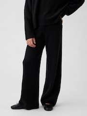 Svart - Gap CashSoft Wide-Leg Knitted Trousers (4-13yrs) - Bild 1 av 5