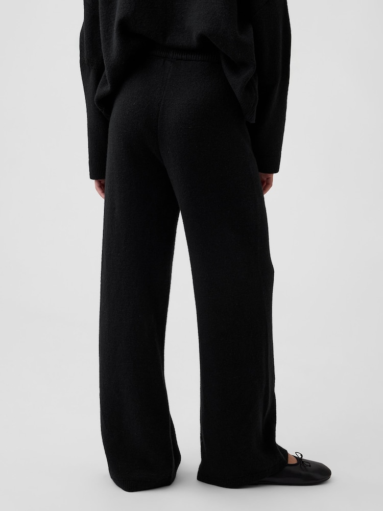 Svart - Gap CashSoft Wide-Leg Knitted Trousers (4-13yrs) - Bild 2 av 5