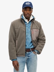 Timber Wolf, Braun - Superdry, Trekker, Fleecejacke in entspannter Passform - Bild 1 von 1