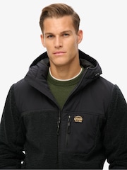 Superdry Noir Hood Expedition Borg Hybrid Jacket - Image 4 of 6