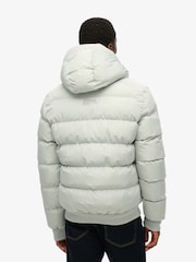 Superdry Puritan Grey Sports Puffer Bomber Jacket - Image 2 of 7
