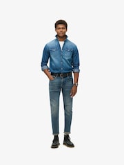 Superdry Blue 100% Cotton Vintage Western Shirt - Image 2 of 4