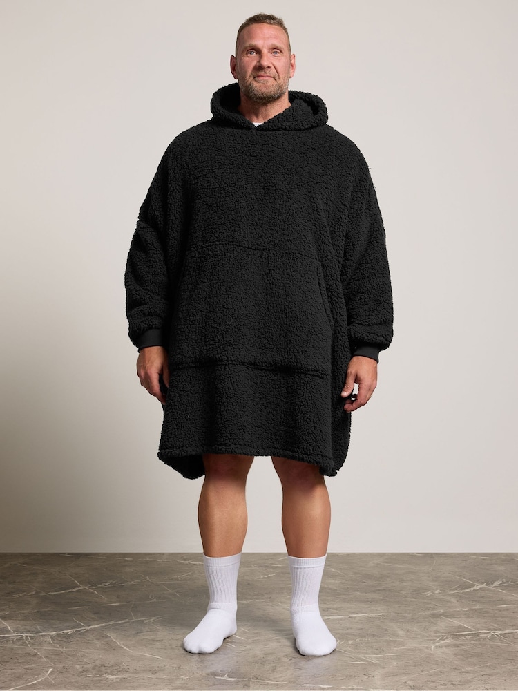 BadRhino Big & Tall Black Blanket Hoodie - Image 2 of 7 BadRhino Big & Tall Black Blanket Hoodie - Image 2 of 7