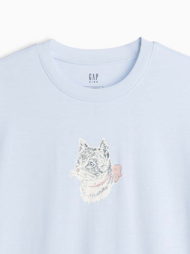 Gap Blue Cat Oversized Pyjamas Set (5-13yrs) - Image 4 of 4 Gap Blue Cat Oversized Pyjamas Set (5-13yrs) - Image 4 of 4