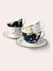 Laura Ashley Set of 4 Cream Heritage Collectables Cup and Saucer - Image 3 of 3