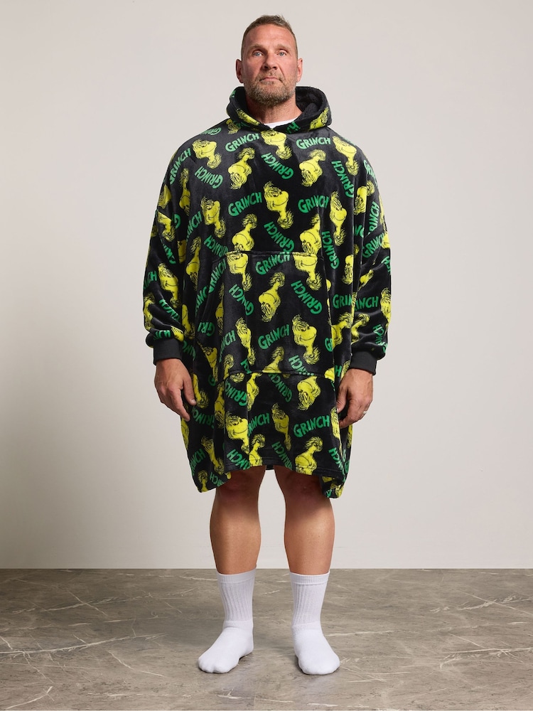 BadRhino Big & Tall Green Grinch Blanket Hoodie - Image 2 of 7 BadRhino Big & Tall Green Grinch Blanket Hoodie - Image 2 of 7