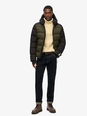 Superdry Black Colourblock Hood Colour Block Sport Puffer Jacket - Image 3 of 7