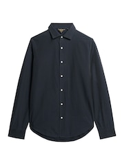 Superdry Grey/Navy Check 100% Cotton Casual Long Sleeve Shirt - Image 4 of 4