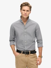 Superdry Darkest Navy 100% Cotton Casual Long Sleeve Shirt - Image 1 of 5