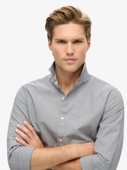 Superdry Darkest Navy 100% Cotton Casual Long Sleeve Shirt - Image 3 of 5