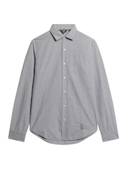 Superdry Darkest Navy 100% Cotton Casual Long Sleeve Shirt - Image 4 of 5