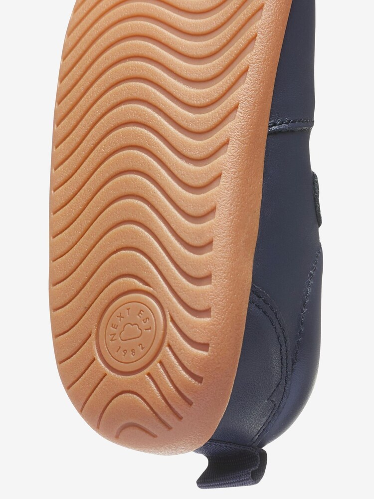 Navy Standard Fit (F) Leather First Walker T-Bar Shoes - Image 5 of 5