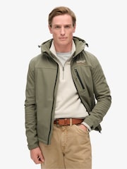 Superdry Dusty Olive Green Hood Ripstop Softshell Trekker Jacket - Image 1 of 4