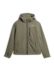 Superdry Dusty Olive Green Hood Ripstop Softshell Trekker Jacket - Image 4 of 4