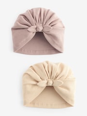 Neutral Baby 100% Cotton Turbans 2 Pack (0-18mths) - Image 1 of 2