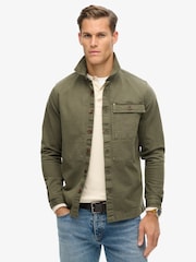 Superdry Chive Green Merchant Utility Overshirt - Image 1 of 5