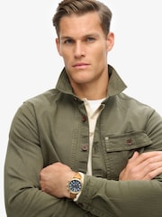 Superdry Chive Green Merchant Utility Overshirt - Image 3 of 5