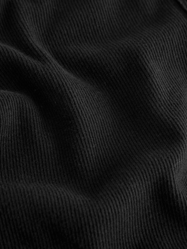 Free People Black Jamie Long Sleeve Henley T-Shirt - Image 4 of 4 Free People Black Jamie Long Sleeve Henley T-Shirt - Image 4 of 4