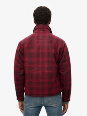 Superdry Scarlett Ombre Surplus Wool Check Zip Thru Jacket - Image 2 of 5