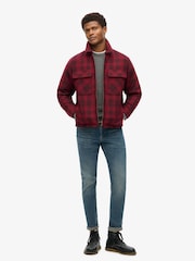 Superdry Scarlett Ombre Surplus Wool Check Zip Thru Jacket - Image 3 of 5