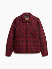 Superdry Scarlett Ombre Surplus Wool Check Zip Thru Jacket - Image 4 of 5