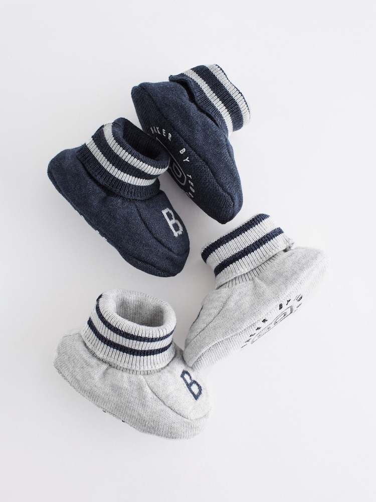 Baker by Ted Baker Baby Boys Knitted Booties Gift Set 2 Pack - Image 5 of 6