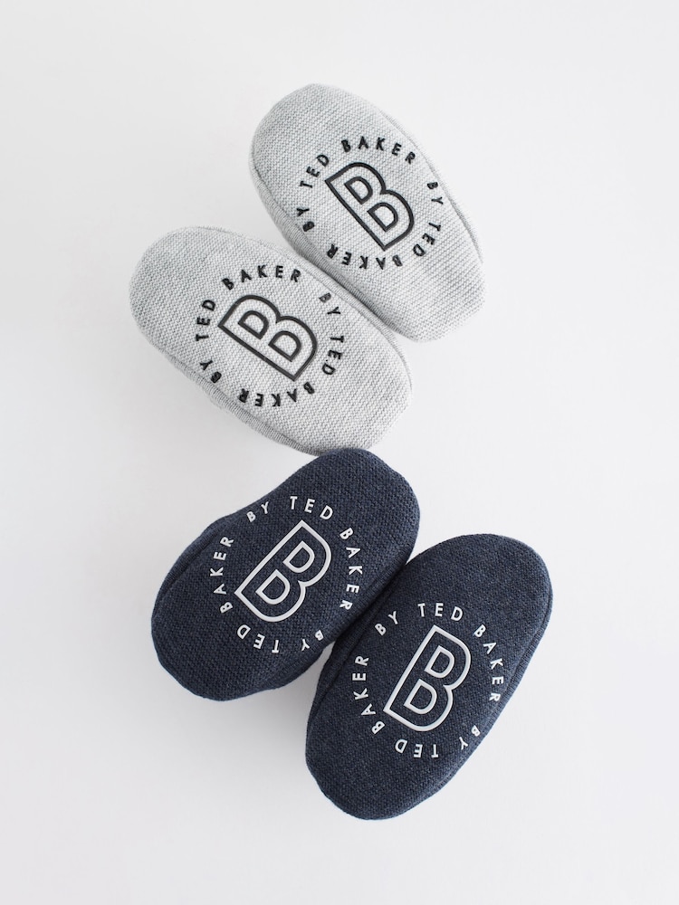 Baker by Ted Baker Baby Boys Knitted Booties Gift Set 2 Pack - Image 6 of 6