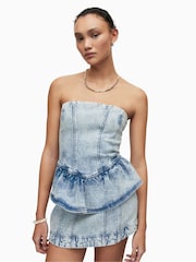 AllSaints Blue Ady Denim Dress - Image 1 of 8
