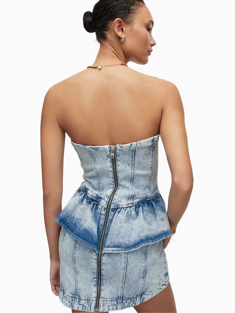 AllSaints Blue Ady Denim Dress - Image 2 of 8