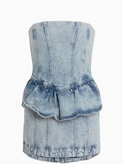 AllSaints Blue Ady Denim Dress - Image 8 of 8