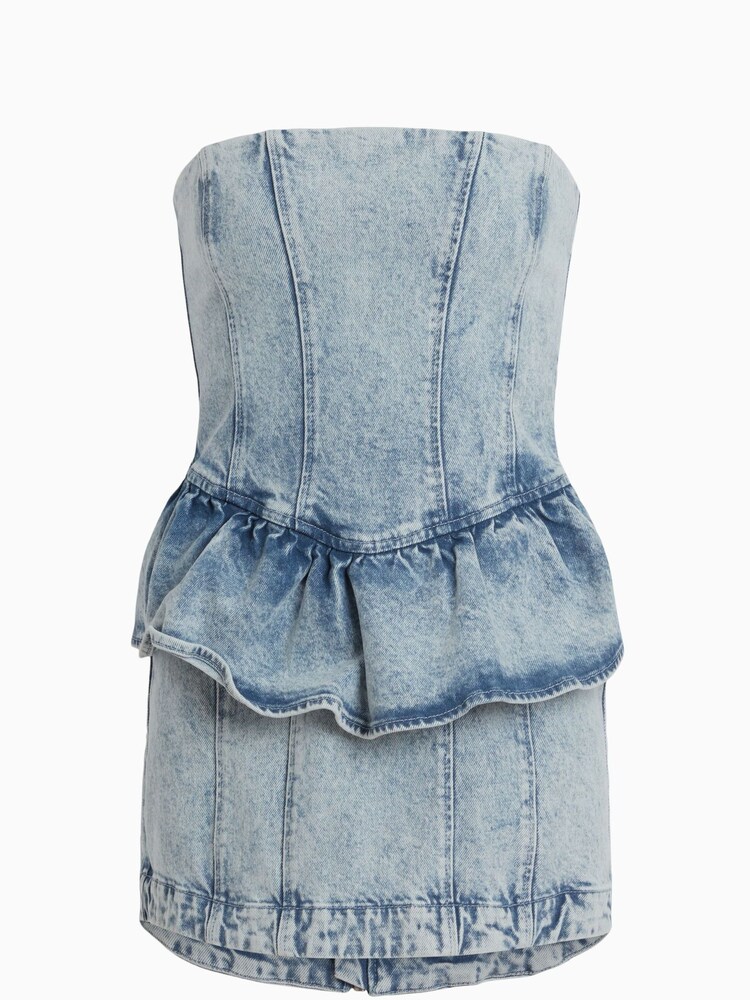AllSaints Blue Ady Denim Dress - Image 8 of 8