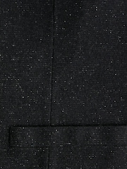 Black Regular Fit Nova Fides Italian Fabric Textured Waistcoat - Image 8 of 10
