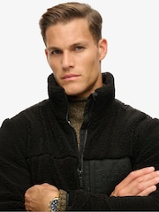 Superdry Black Relaxed Fleece Trekker Jacket - Image 2 of 6