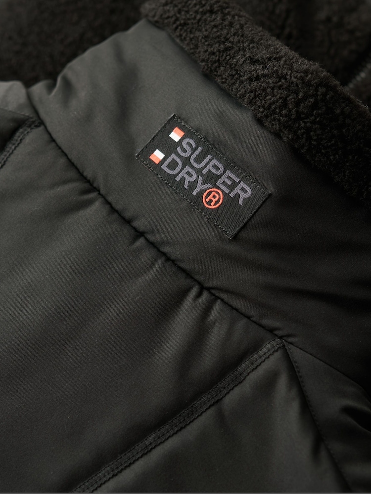 Superdry Black Relaxed Fleece Trekker Jacket - Image 6 of 6