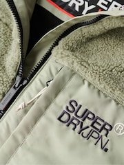 Superdry Seagrass Green Relaxed Fleece Trekker Jacket - Image 5 of 6