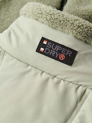Superdry Seagrass Green Relaxed Fleece Trekker Jacket - Image 6 of 6