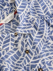 White Stuff Blue Orla Button Through Shirt - Image 6 of 6